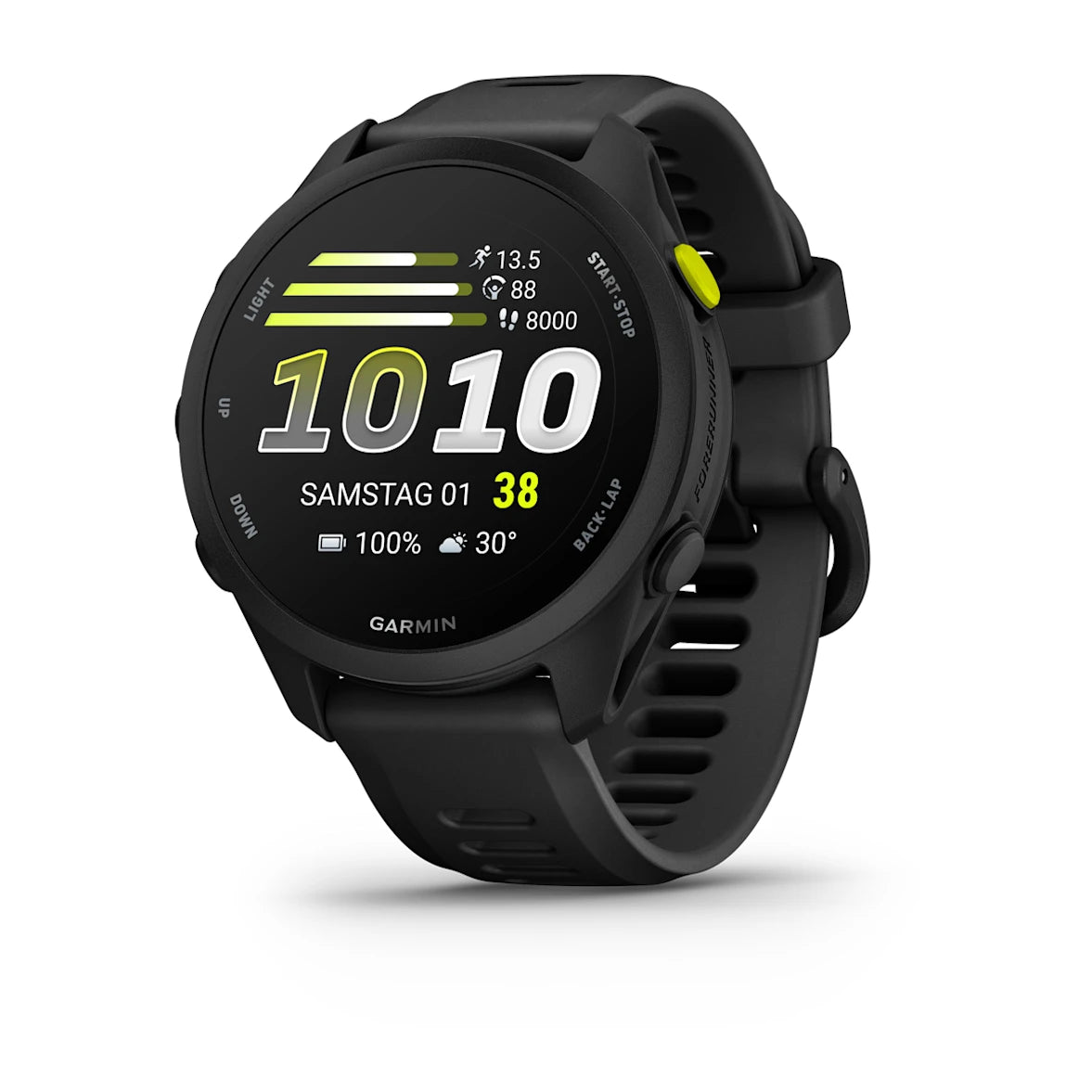 Garmin Forerunner 70 Schwarz, GPS Laufuhr mit AMOLED Display und Schnellwechsel-Armband 20 mm - machsport – Bild 