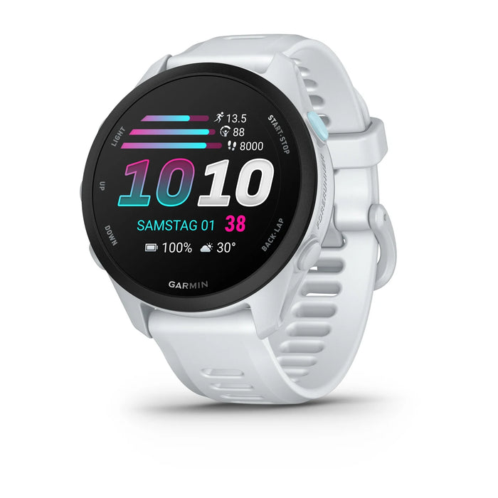 Garmin Forerunner 70, Steinweiss mit Schnellwechsel-Armband 20 mm Silikon