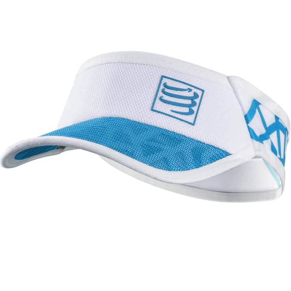 Compressport Schirmkappe Spiderweb Ultralight Visor white/blue - machsport – Bild 