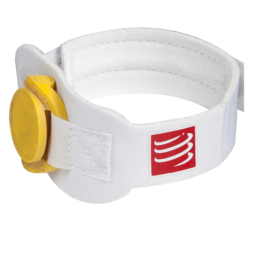 Compresport Fußband Timing Chipband – weiß / ONE SIZE