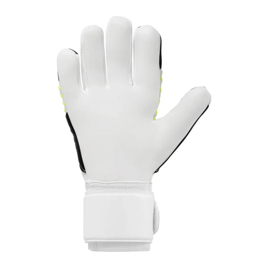 Uhlsport Kindertorwarthandschuhe FM Absolutgrip HN Pro, Torwarthandschuhe mit Absolutgrip für Training und Spiel – Rückansicht – gelb / 4