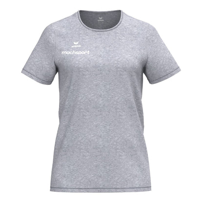 Erima Damenlaufshirt Intro Funktionsteamshirt, grau melange - machsport