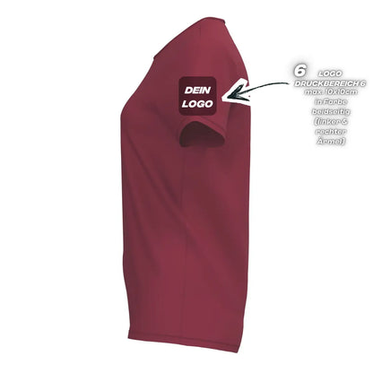 Erima Damenlaufshirt Intro Funktionsteamshirt, new bordeaux - machsport