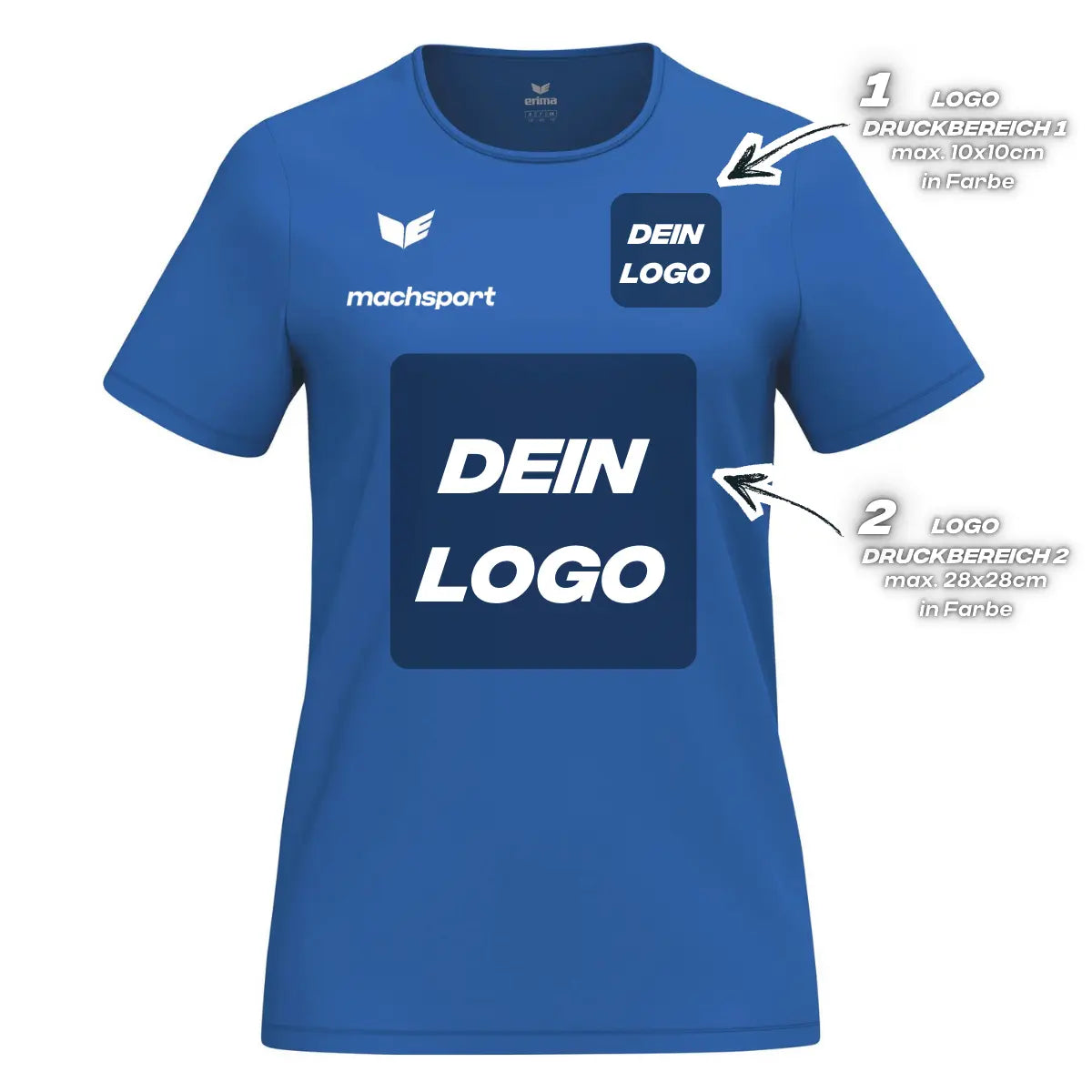 Erima Damenlaufshirt Intro Funktionsteamshirt, new royal - machsport