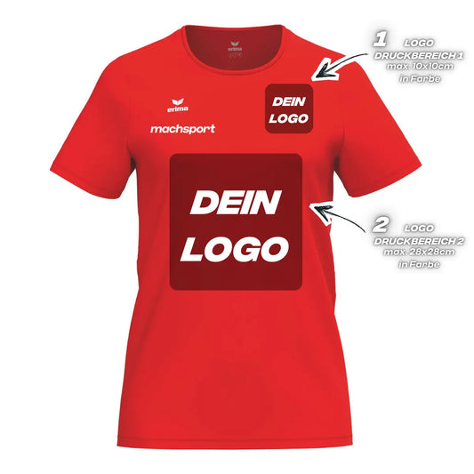 Erima Damenlaufshirt Intro Funktionsteamshirt, rot – 34