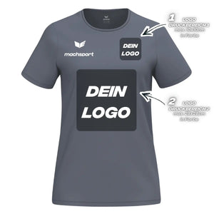 Erima Damenlaufshirt Intro Funktionsteamshirt, slate grey - machsport