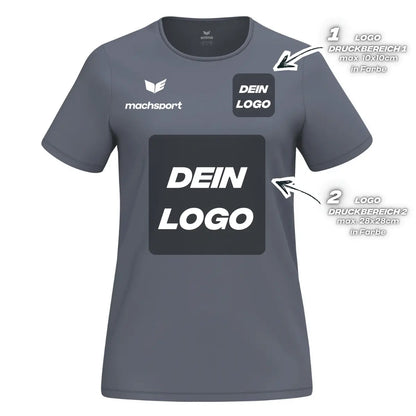 Erima Damenlaufshirt Intro Funktionsteamshirt, slate grey - machsport