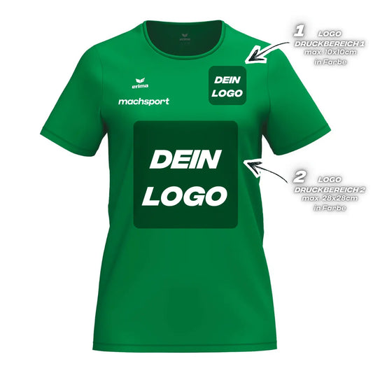 Erima Damenlaufshirt Intro Funktionsteamshirt, smaragd – 34