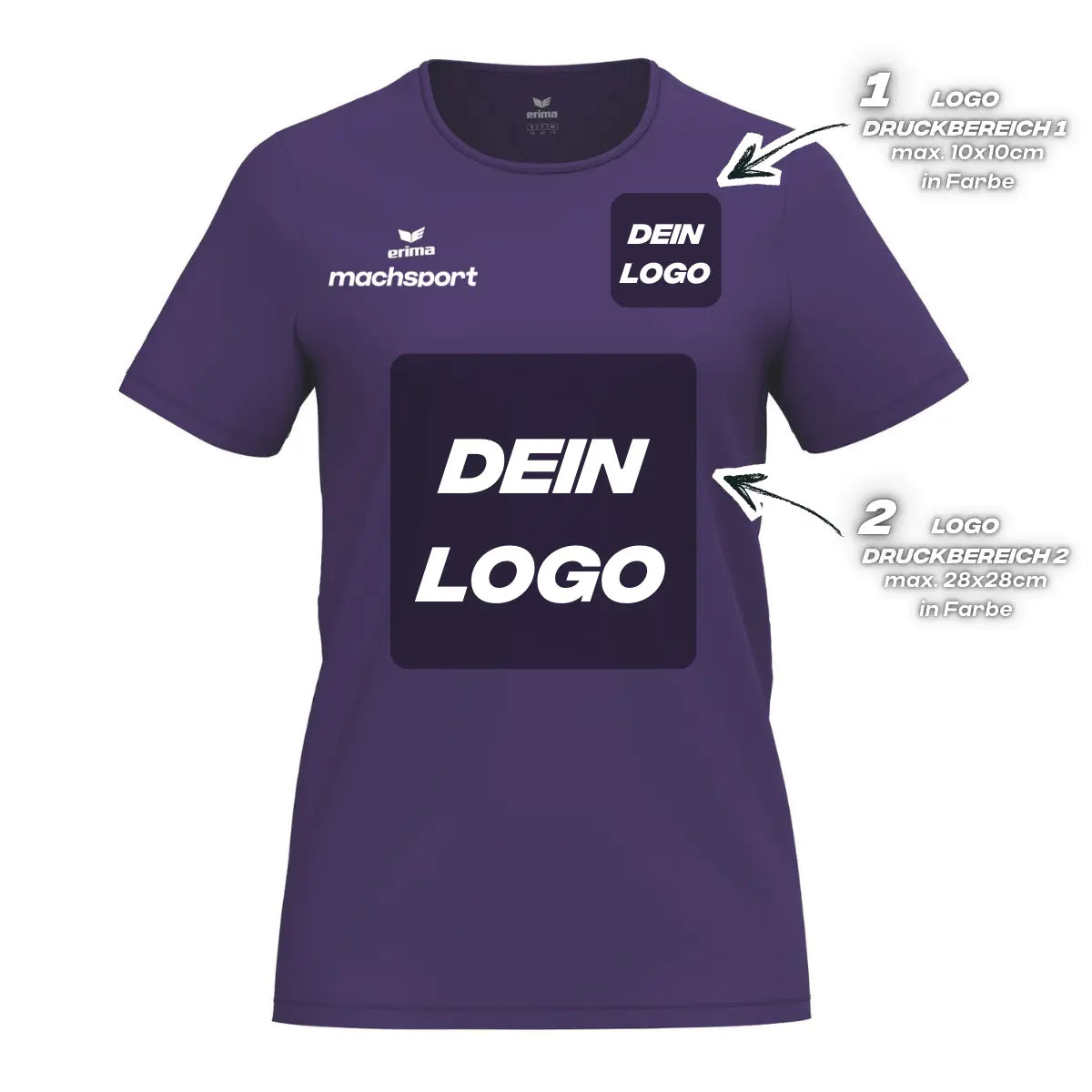 Erima Damenlaufshirt Intro Funktionsteamshirt, violet - machsport – Bild 