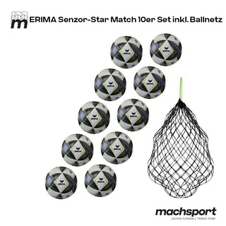 Erima Senzor-Star Match 10er-Set inkl. Ballnetz - machsport
