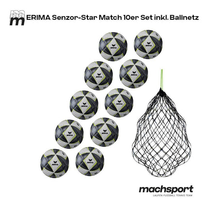 Erima Senzor-Star Match 10er-Set inkl. Ballnetz - machsport