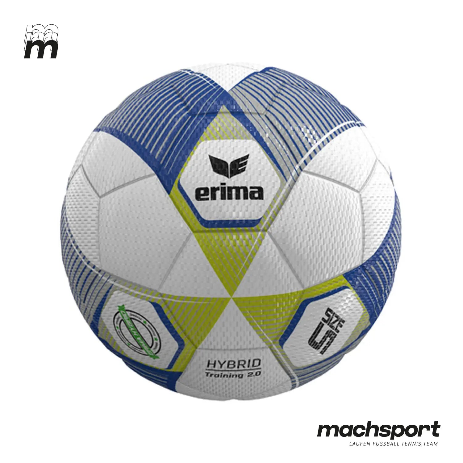 Erima Hybrid Training 2.0 Fußball Größe 5, strapazierfähiger Ball für Training und Spiel im Fußballset – Bild 