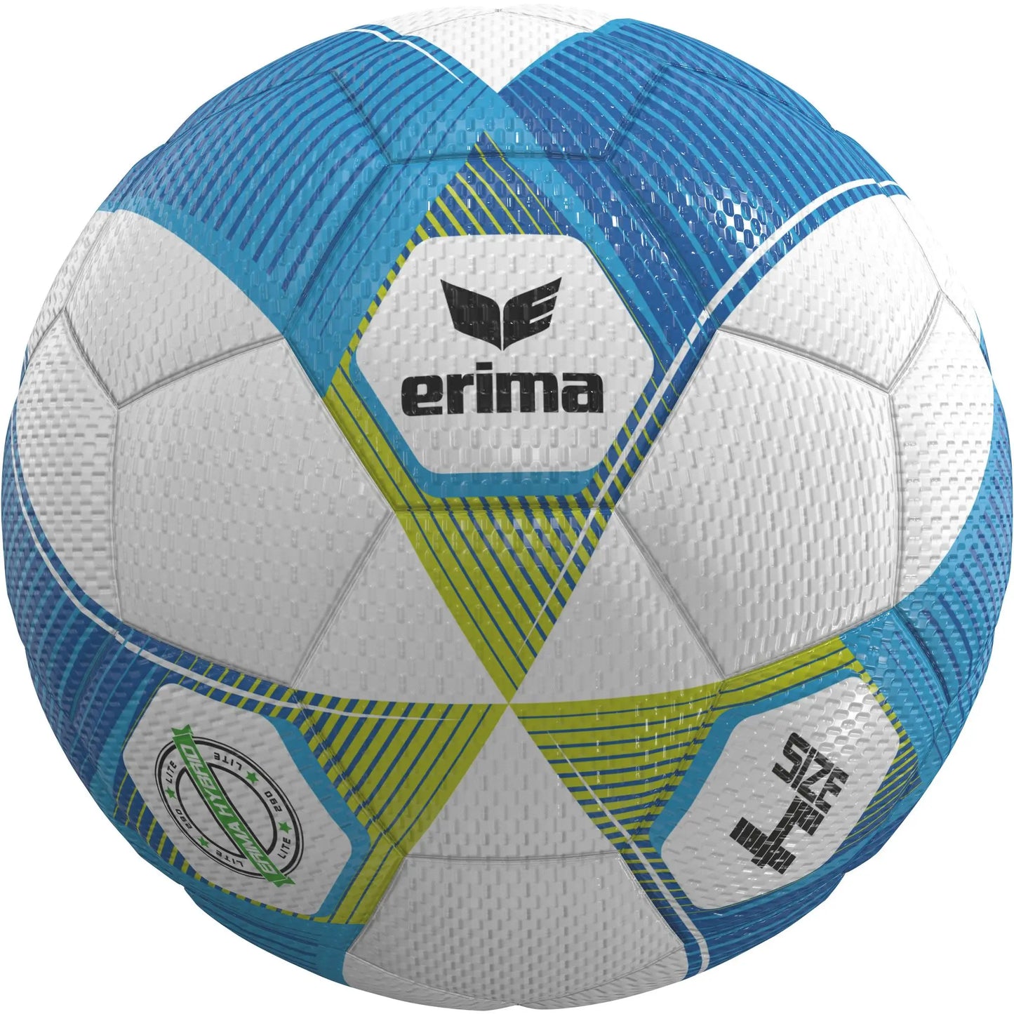 Erima Hybrid Lite 290 Fußballset mit 10 Bällen Größe 4 und Ballnetz, geeignet für Training und Spiel