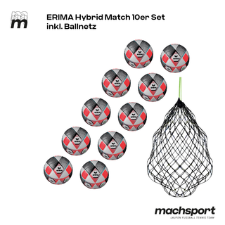 Erima Hybrid Match 10er-Set inkl. Ballnetz - machsport