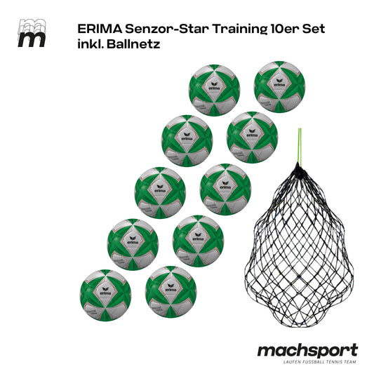 Erima Senzor-Star Training 10er Set inkl. Ballnetz Größe 4 und 5 – 4