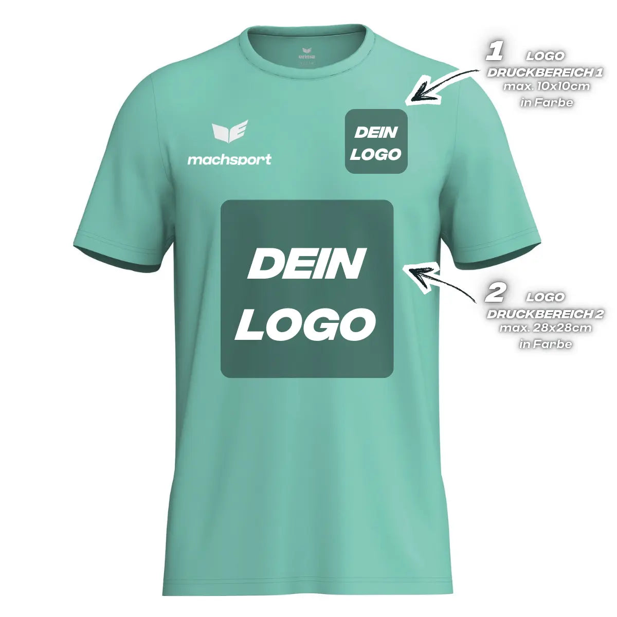 Erima Herrenlaufshirt Intro Funktionsteamshirt, mint - machsport – Bild 