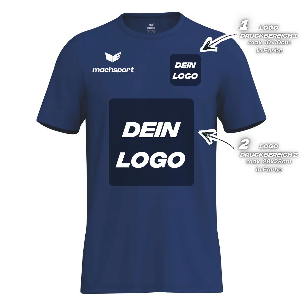 Erima Herrenlaufshirt Intro Funktionsteamshirt, new navy - machsport – Bild 