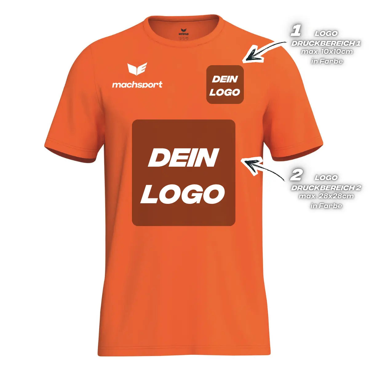 Erima Herrenlaufshirt Intro Funktionsteamshirt, orange - machsport