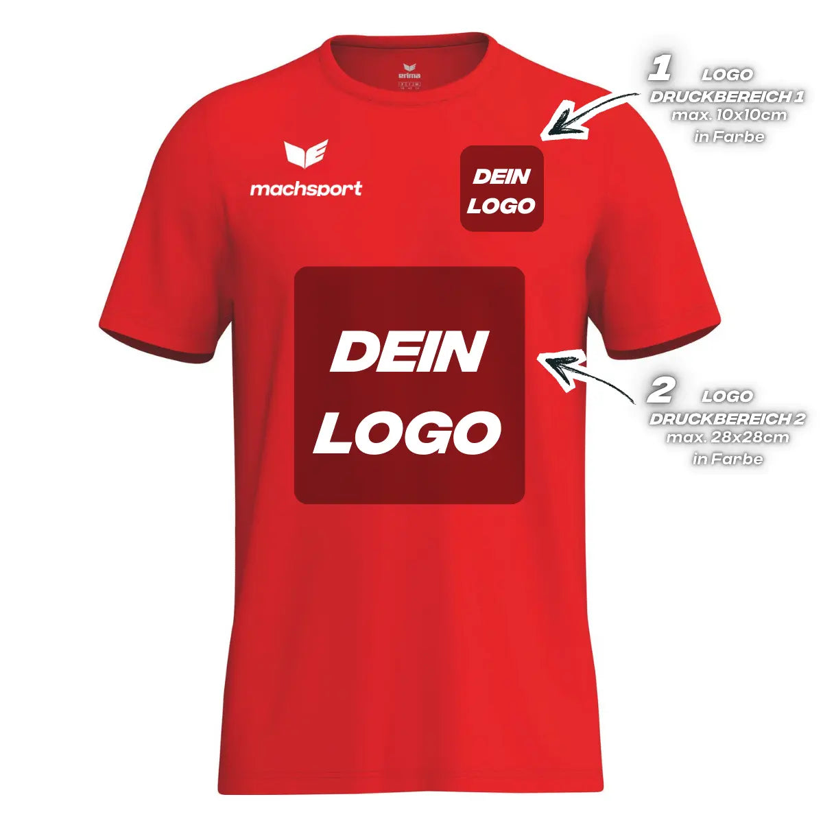 Erima Herrenlaufshirt Intro Funktionsteamshirt, rot - machsport – Bild 