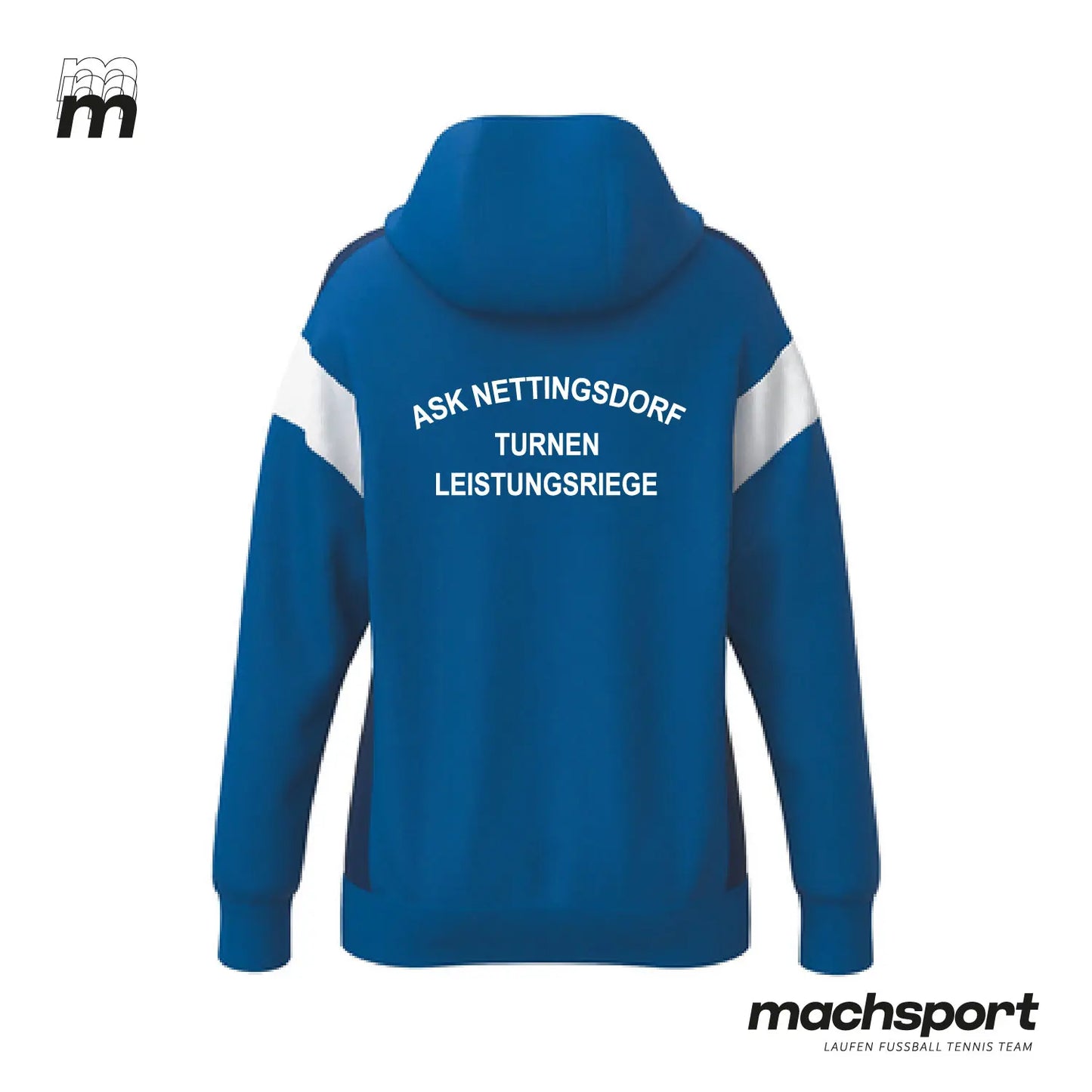 Damen-Wettkampfjacke von Erima für Turnen, Netztingsdorf, mit sportlichem Design, hinten sichtbar, für Teamsport.