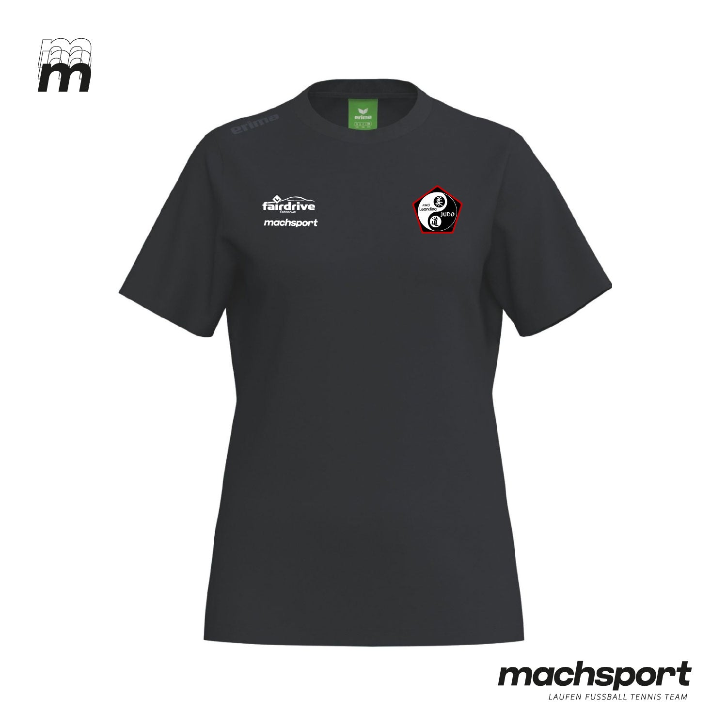 Damen Freizeitshirt von Erima für Teamsport, mit ASKÖ Judo Leonding Logo und sportlichem Design. – Bild 