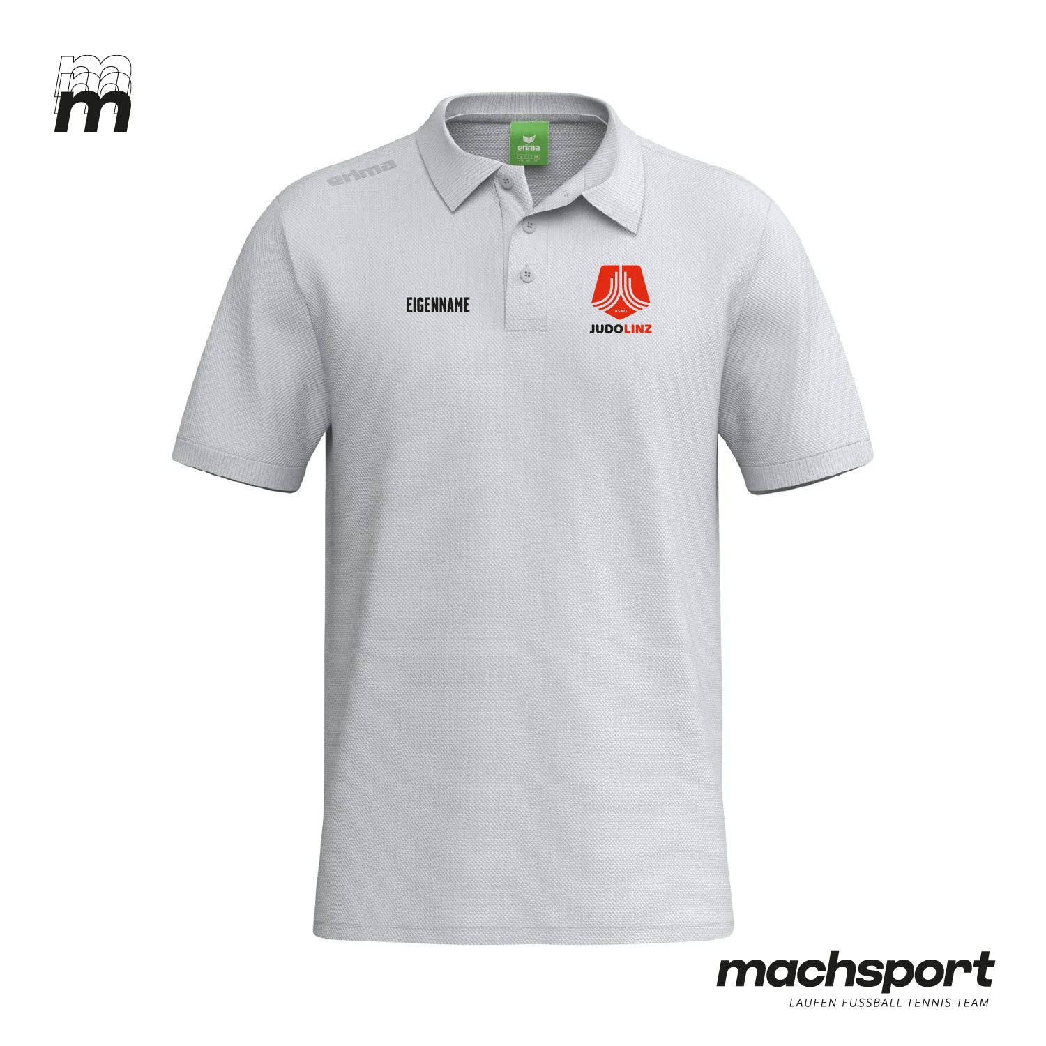 Damen Poloshirt von Erima für Teamsport, ASKÖ Judo Linz, frisches, modernes Design, angenehmer Stoff, sportliche Passform – Bild 