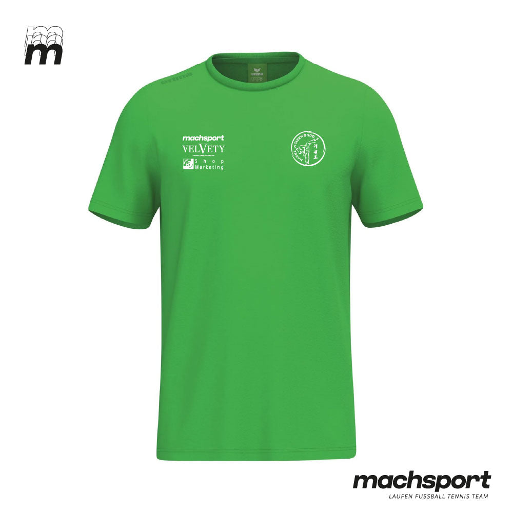 Graues ASKÖ Taekwondo Traun T-Shirt von Erima, Teamsport, vorne sichtbar, ideal für Taekwondo-Training und Teamsport.
