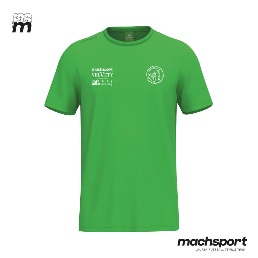 Graues ASKÖ Taekwondo Traun T-Shirt von Erima, Teamsport, vorne sichtbar, ideal für Taekwondo-Training und Teamsport.