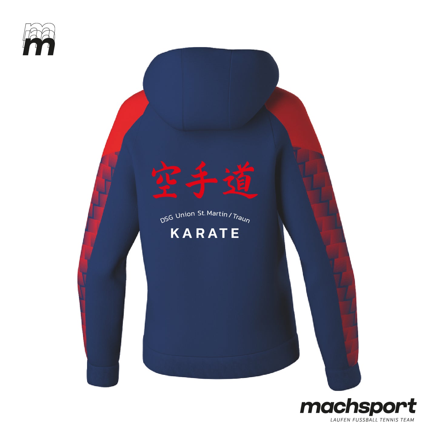 DSG Union St. Martin/Traun - Sektion Karate Trainingshoodie Damen inkl. Rückenlogo - machsport