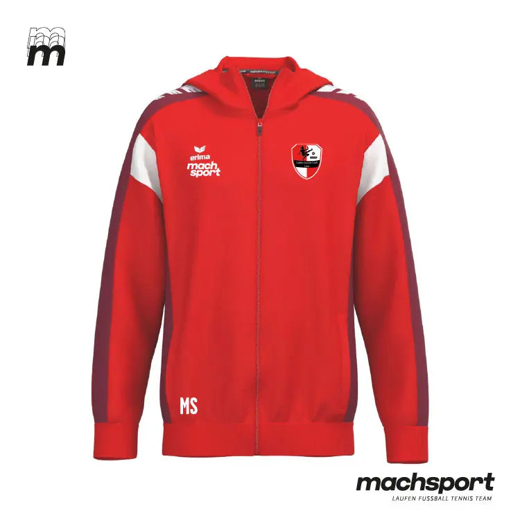 Teamsport Trainingsjacke mit Kapuze von Erima für den LSC Linz, bequeme Sportjacke aus atmungsaktivem Material, perfekte Fitness- oder Trainingjacke – Bild 