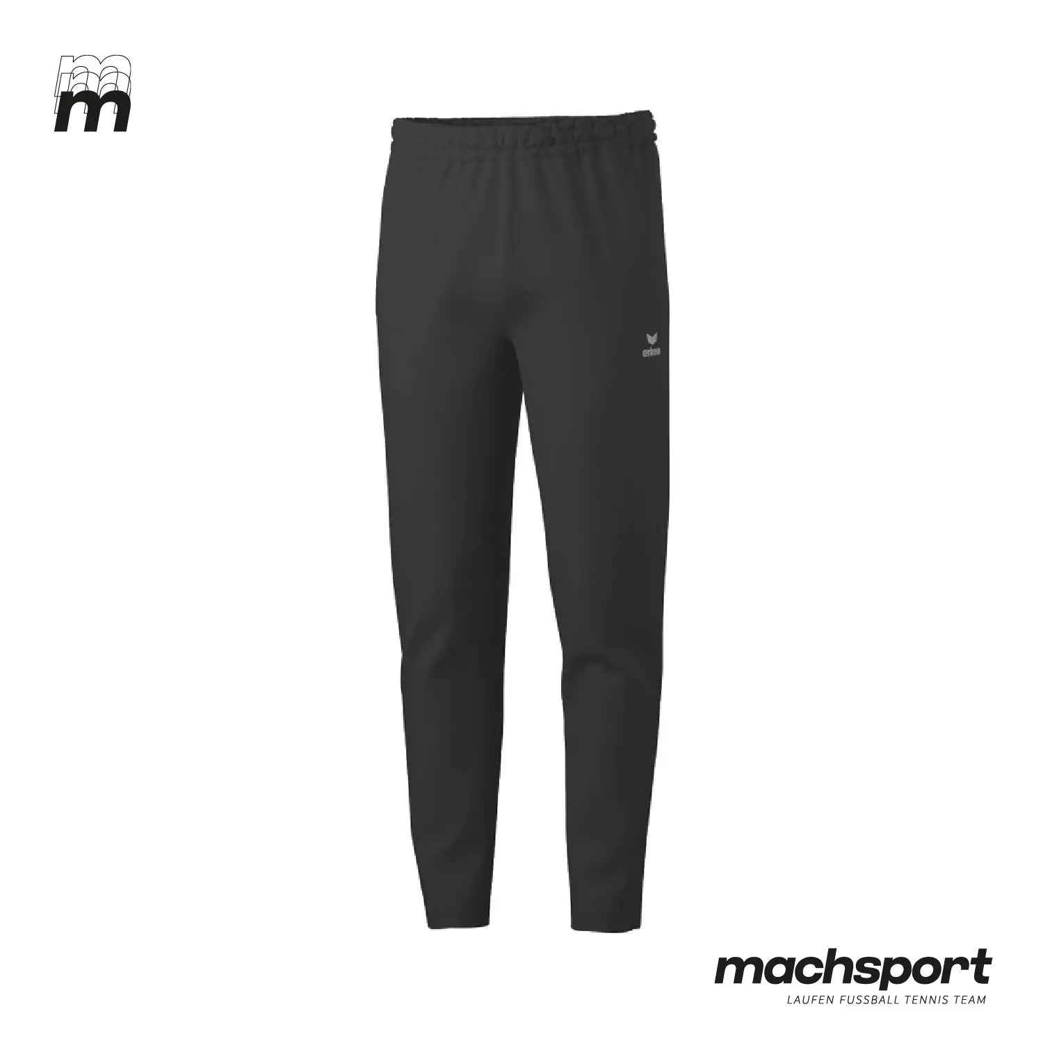 Erima MUTS Präsentationshose für Teamsport, bequeme schwarze Trainingshose mit elastischem Bund und Logo-Details. – Bild 