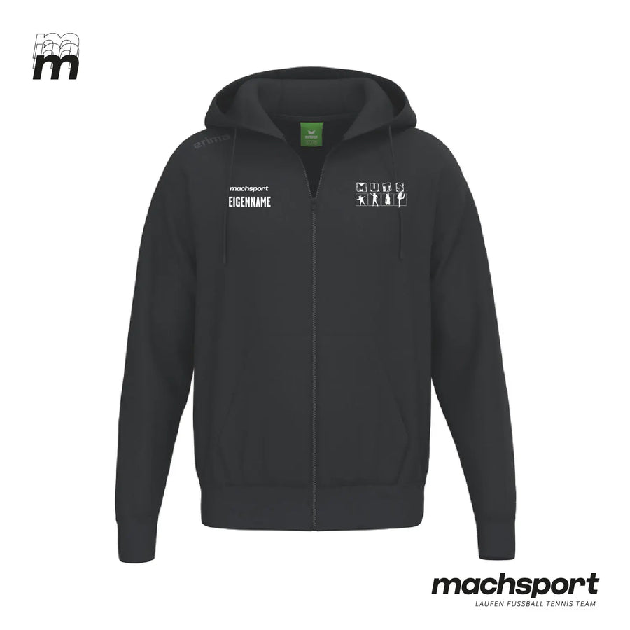 MUTS Zip-Hoodie schwarz - machsport