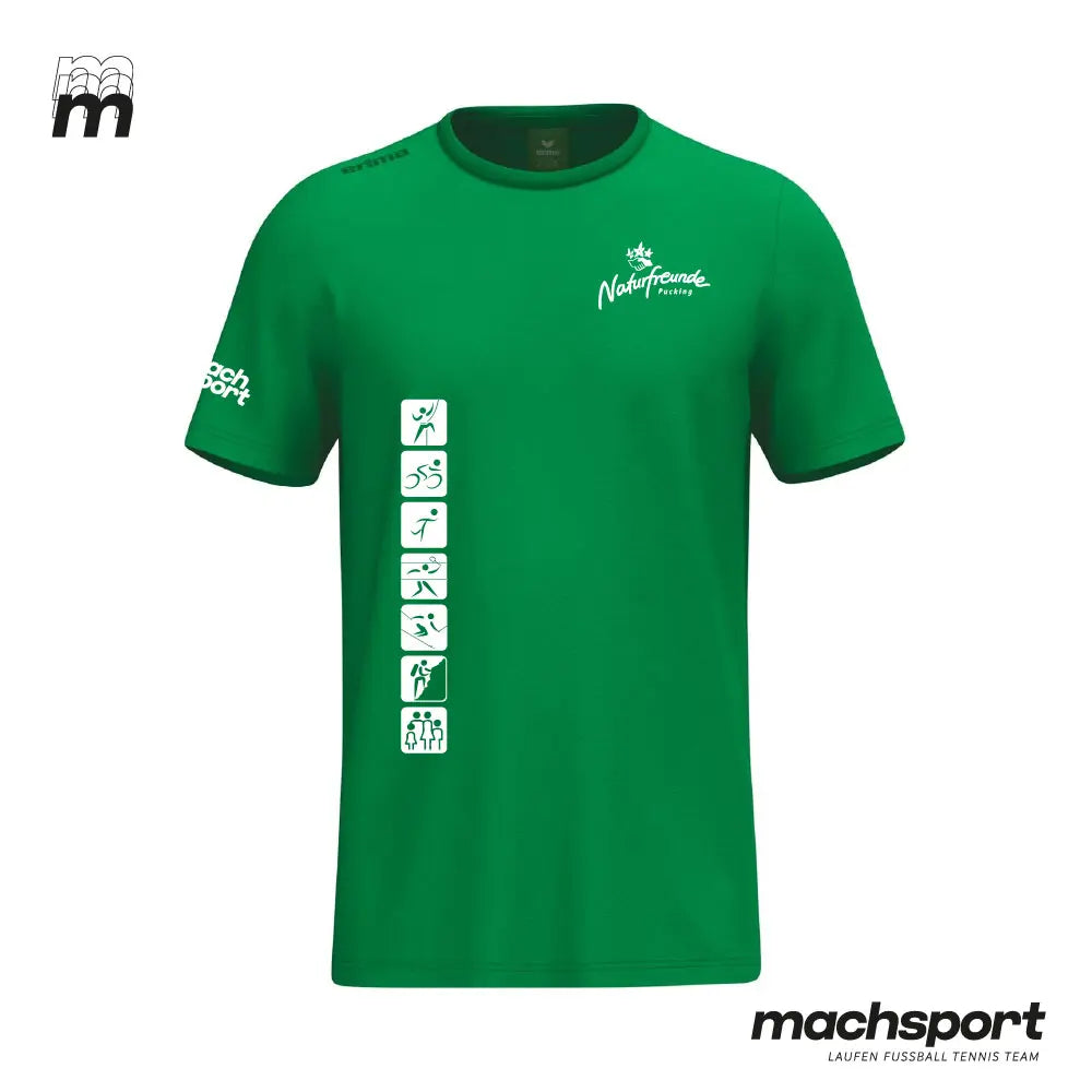 Naturfreunde Pucking T-Shirt für Herren, Teamsport von Erima, vorne sichtbar, bequemes Sportshirt aus atmungsaktivem Material – Bild 