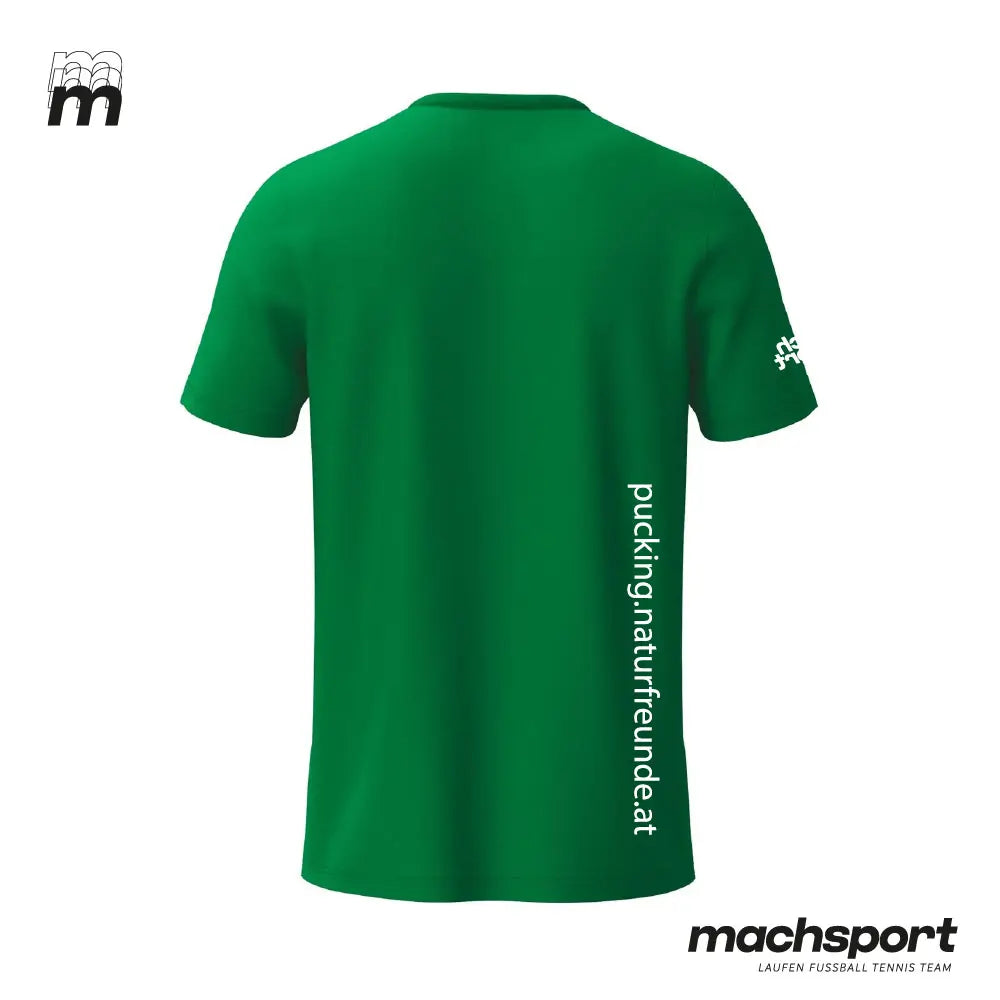 Naturfreunde Pucking T-Shirt für Herren, Teamsport, Erima, Rückansicht in grau mit Logo-Print – Bild 