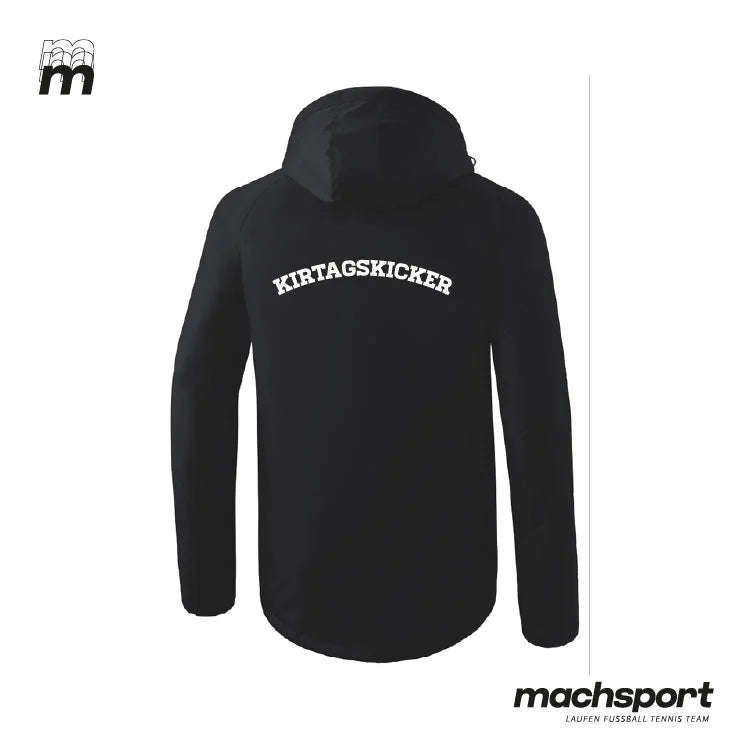 Union HOVA Adlwang Teamsport Winterjacke von Erima, Rückansicht mit Reißverschluss und warmem Material.