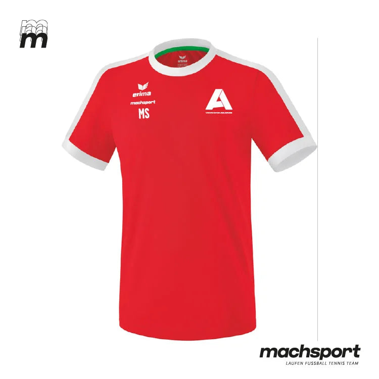 Union HOVA Adlwang Youngsters Teamsport T-Shirt von Erima, blaues Baumwollshirt mit Vereinslogo für Kinder.