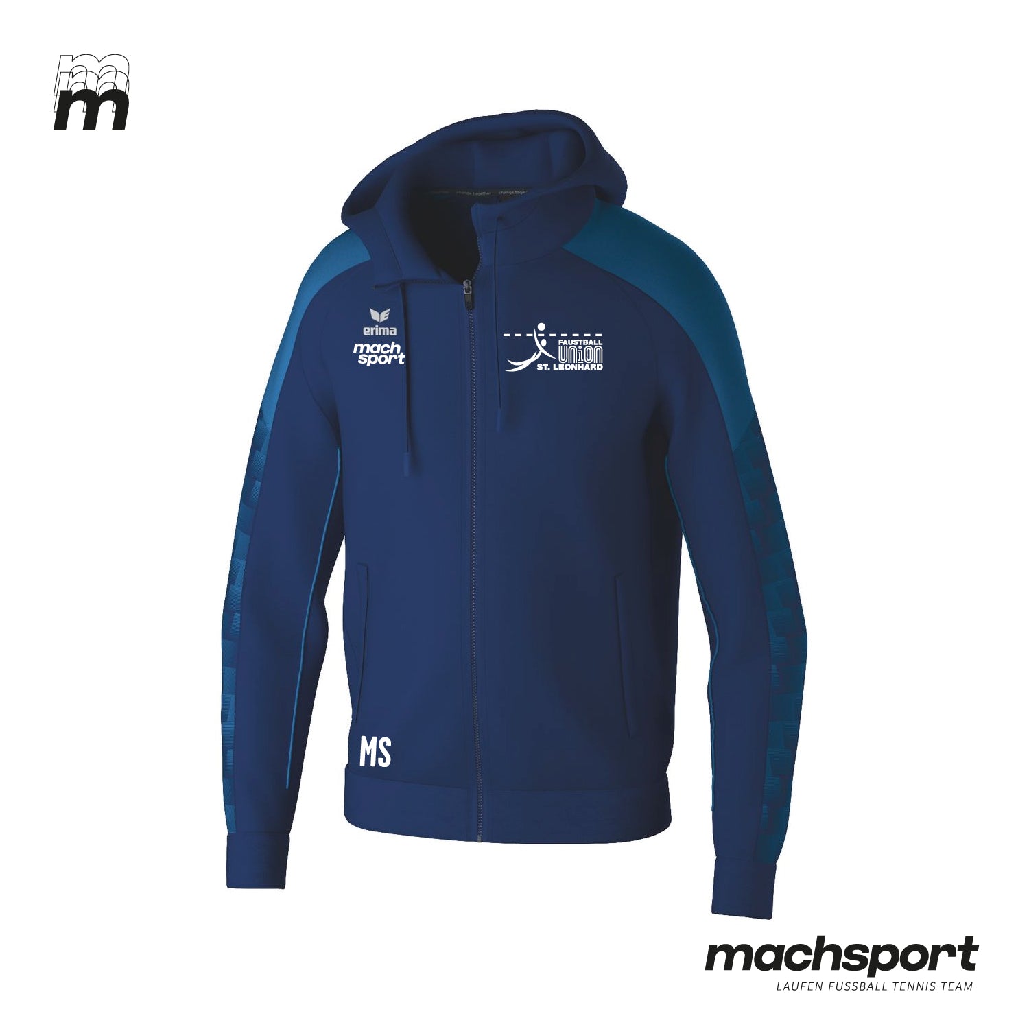 Union St. Leonhard Trainingsjacke mit Kapuze - machsport – Bild 