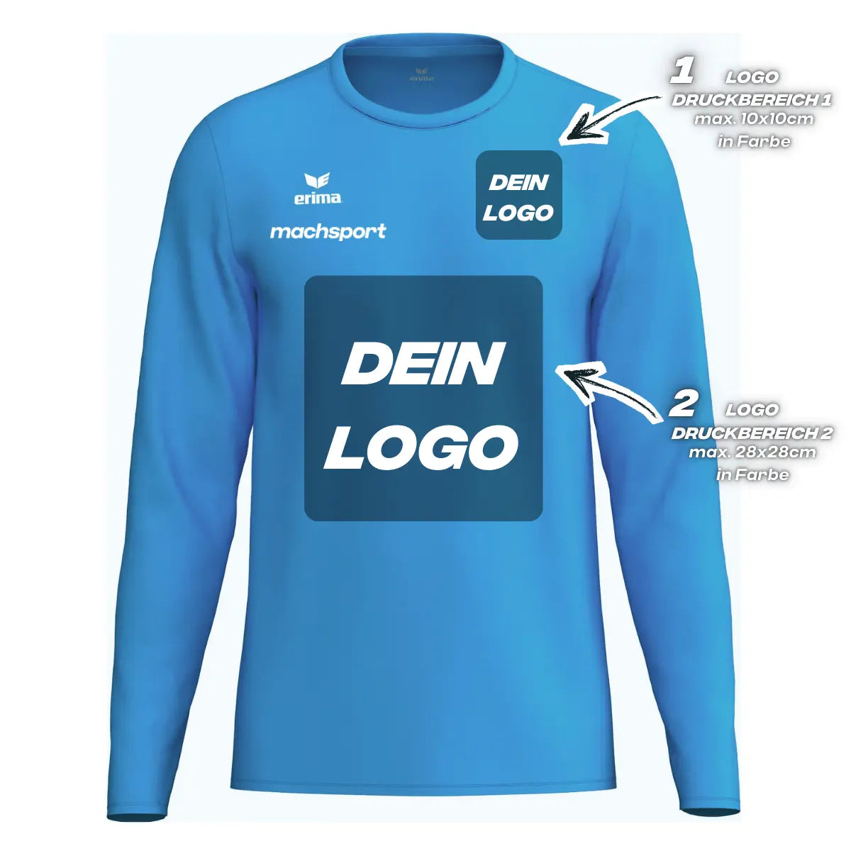 Erima Unisexlaufshirt Intro Funktionsteamshirt longsleeve, curacao - machsport – Bild 