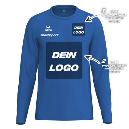 Erima Unisexlaufshirt Intro Funktionsteamshirt longsleeve, new royal - machsport