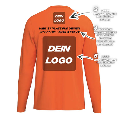Erima Unisexlaufshirt Intro Funktionsteamshirt longsleeve, orange - machsport