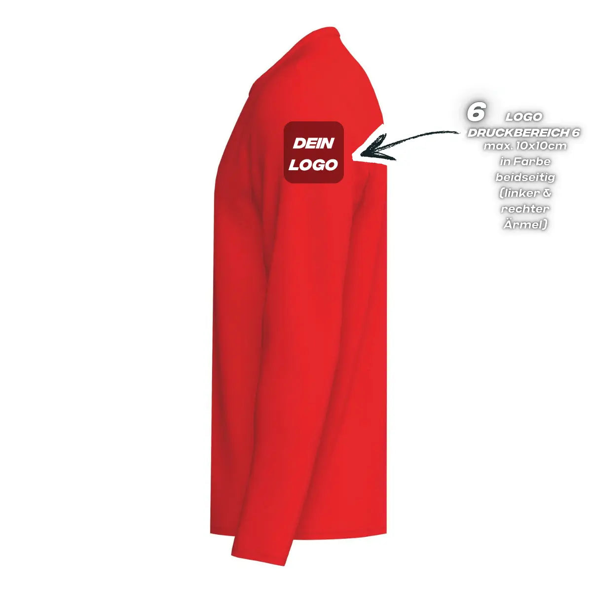 Erima Unisexlaufshirt Intro Funktionsteamshirt longsleeve, rot - machsport – Bild 