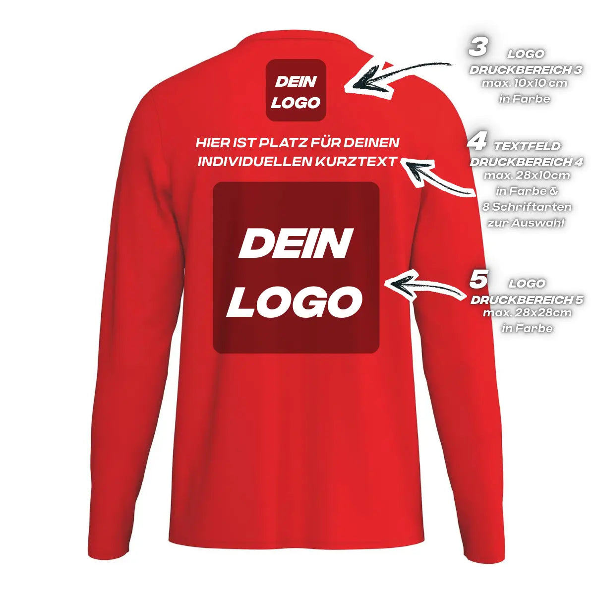 Erima Unisexlaufshirt Intro Funktionsteamshirt longsleeve, rot - machsport – Bild 