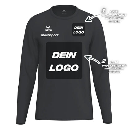 Erima Unisexlaufshirt Intro Funktionsteamshirt longsleeve, schwarz - machsport