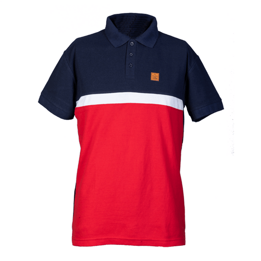 FC Blau-Weiß Linz Polo with Leather Patch – rot / S