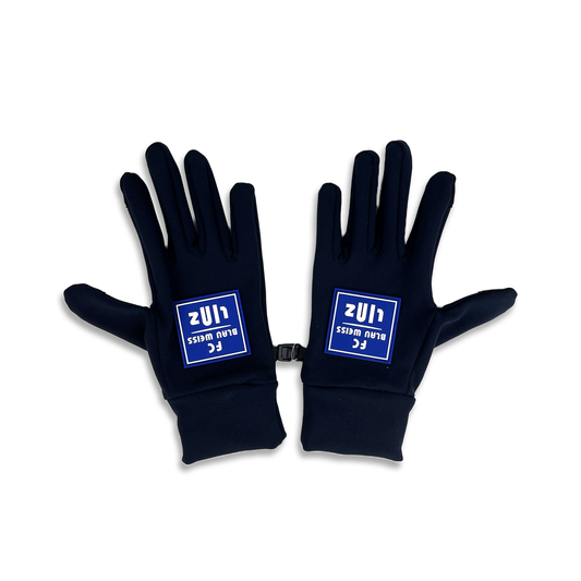 FC Blau-Weiß Linz Softshell Handschuh – blau / S