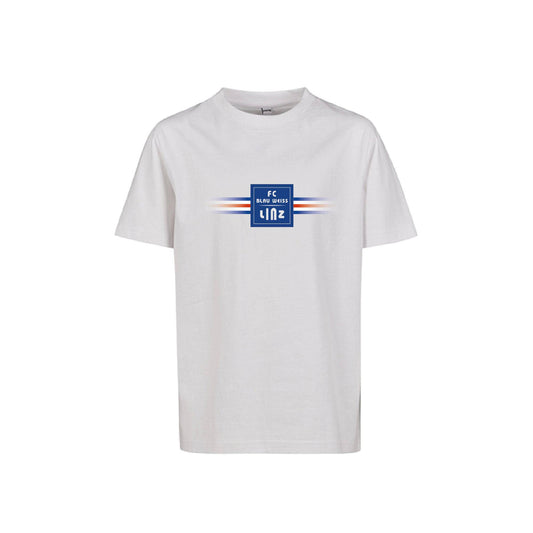 FC Blau-Weiß Linz T-Shirt Kids Logo – weiß / 116