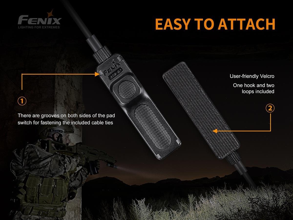 Fenix AER-02 V2.0 – Taktischer Kabelschalter kompatibel für PD35TAC, PD35 V2.0, PD32, FD41