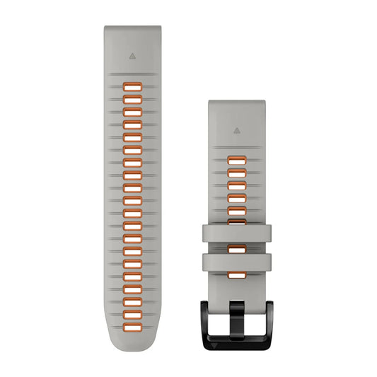 Garmin Ersatzarmband Quickfit 22mm, Nebelgrau/Glutorange – hellgrau / ONE SIZE