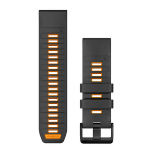 Garmin Ersatzarmband Quickfit 26mm, Graphite/Spark Orange Silicone - machsport