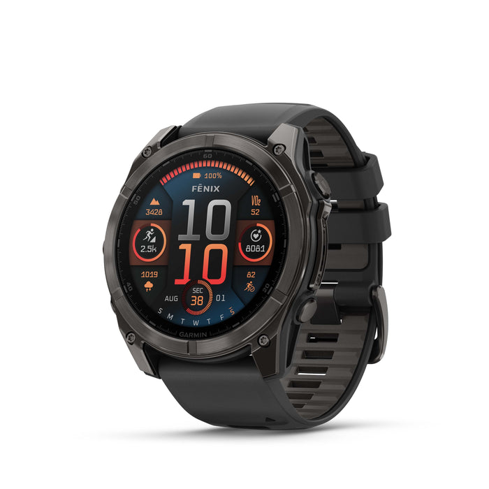 Garmin Fenix® 8 – 51 mm, AMOLED, Sapphire, Schwarz/Carbongrau DLC Titan